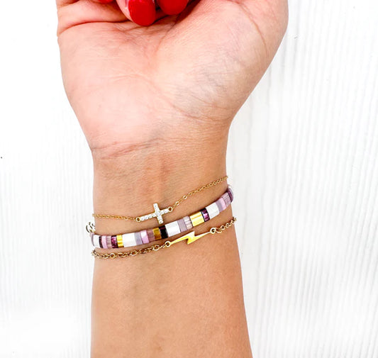 Dainty Cross Gold Filled Bracelet