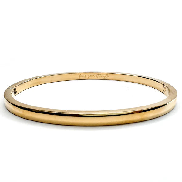 Find Your Strength Gold Filled Open Clasp Bracelet