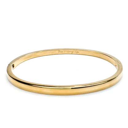 There is Always Hope Gold Filled Open Clasp Bracelet