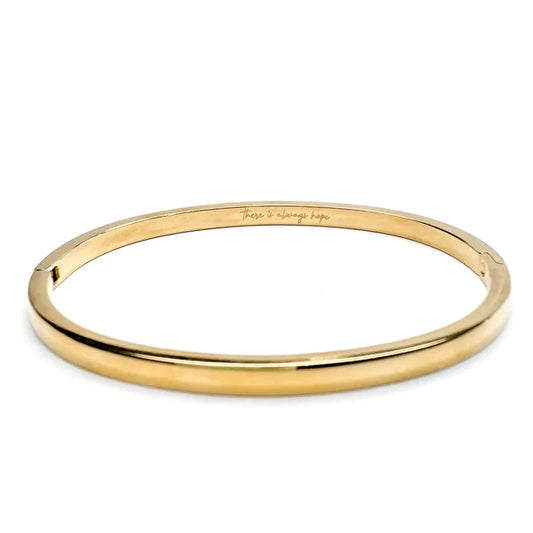 There is Always Hope Gold Filled Open Clasp Bracelet